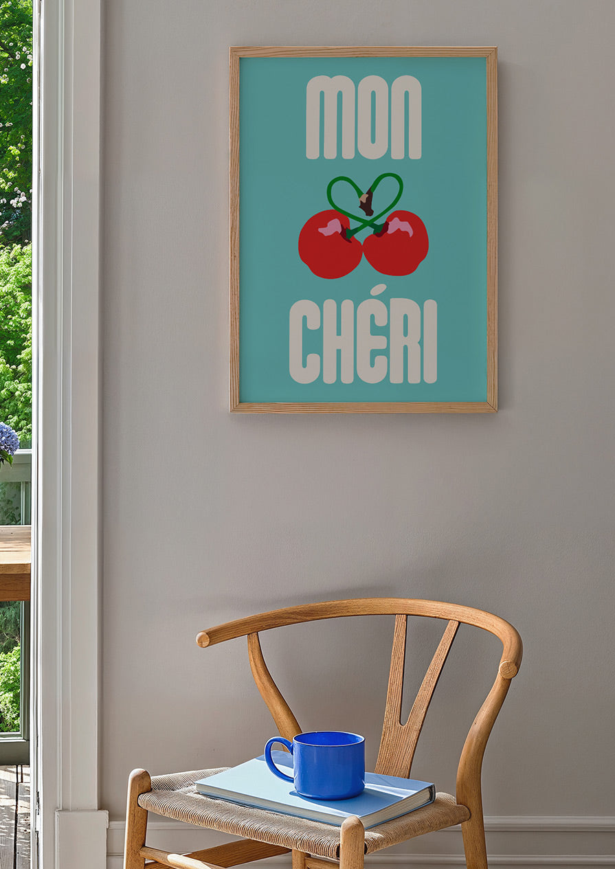 Blue Mon Chéri Print