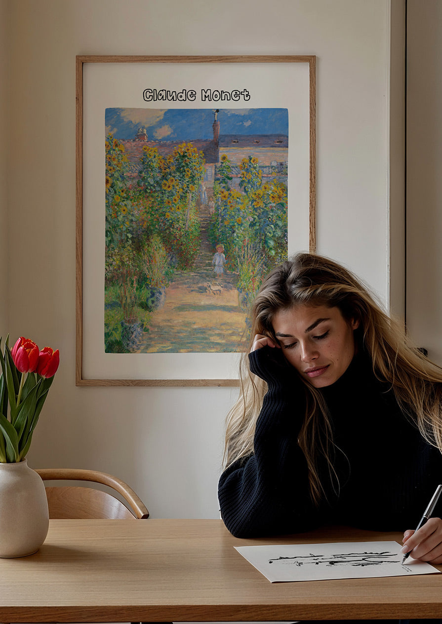 Claude Monet Garden Vétheuil Print