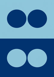 Domino Blue Navy Dotted Print