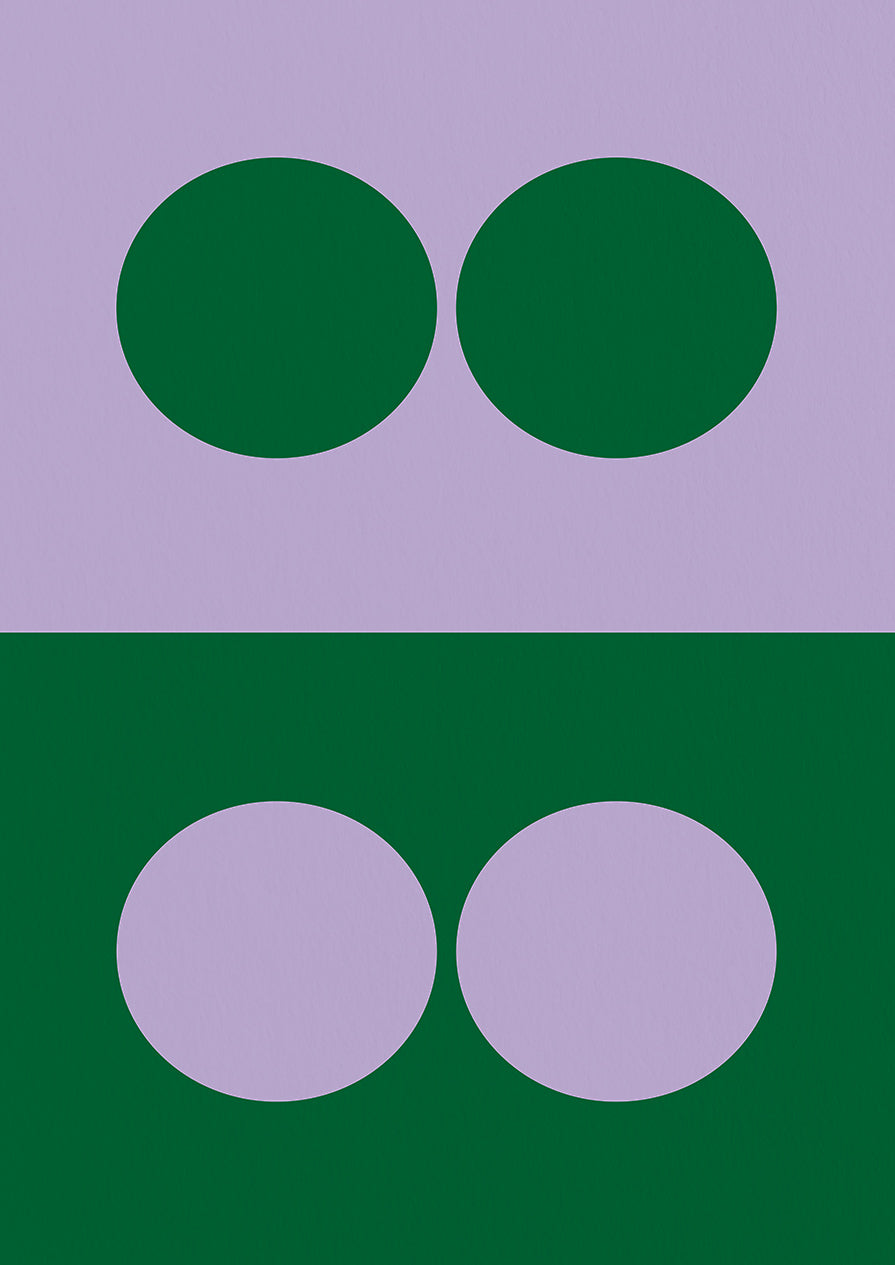 Domino Lilac Green Dotted Print