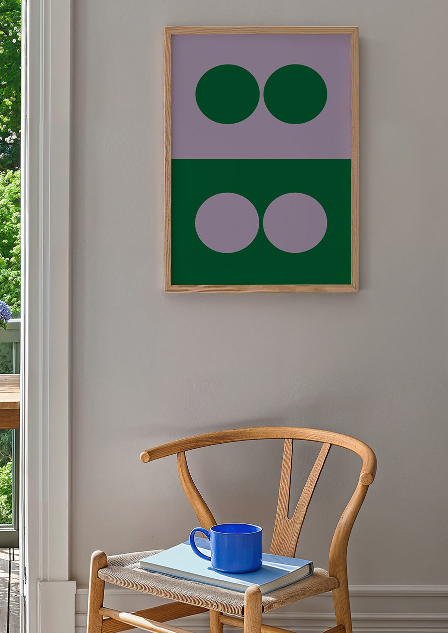 Domino Lilac Green Dotted Print