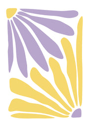 Floral Daisy Lilac Yellow Print
