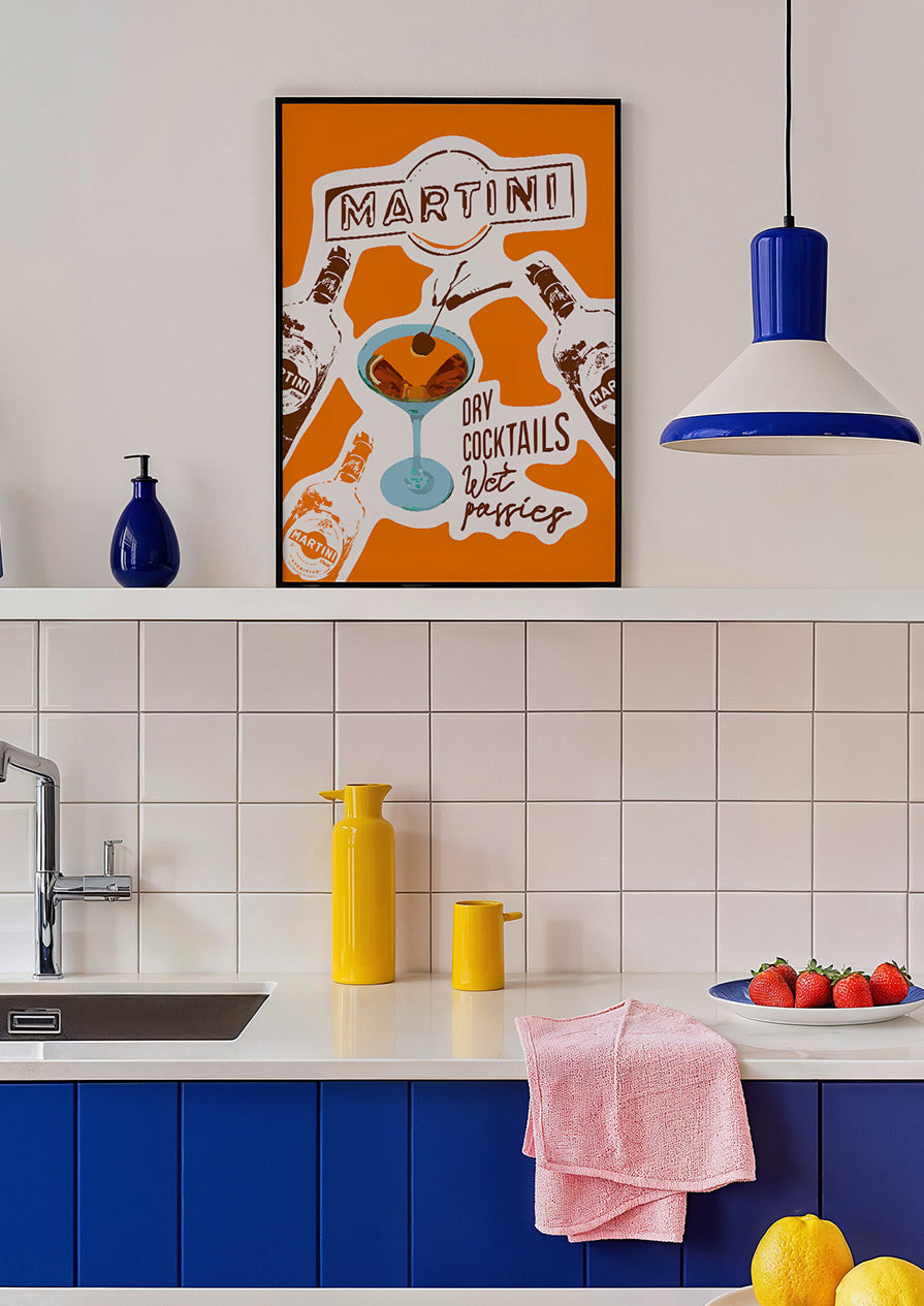 Martini Orange Cocktail Print
